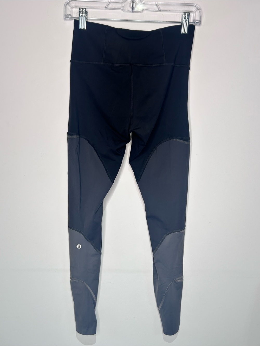 Lululemon Speed Tight IV Leggings Black Gray Colorblock Running Pants Size 6
